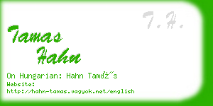 tamas hahn business card